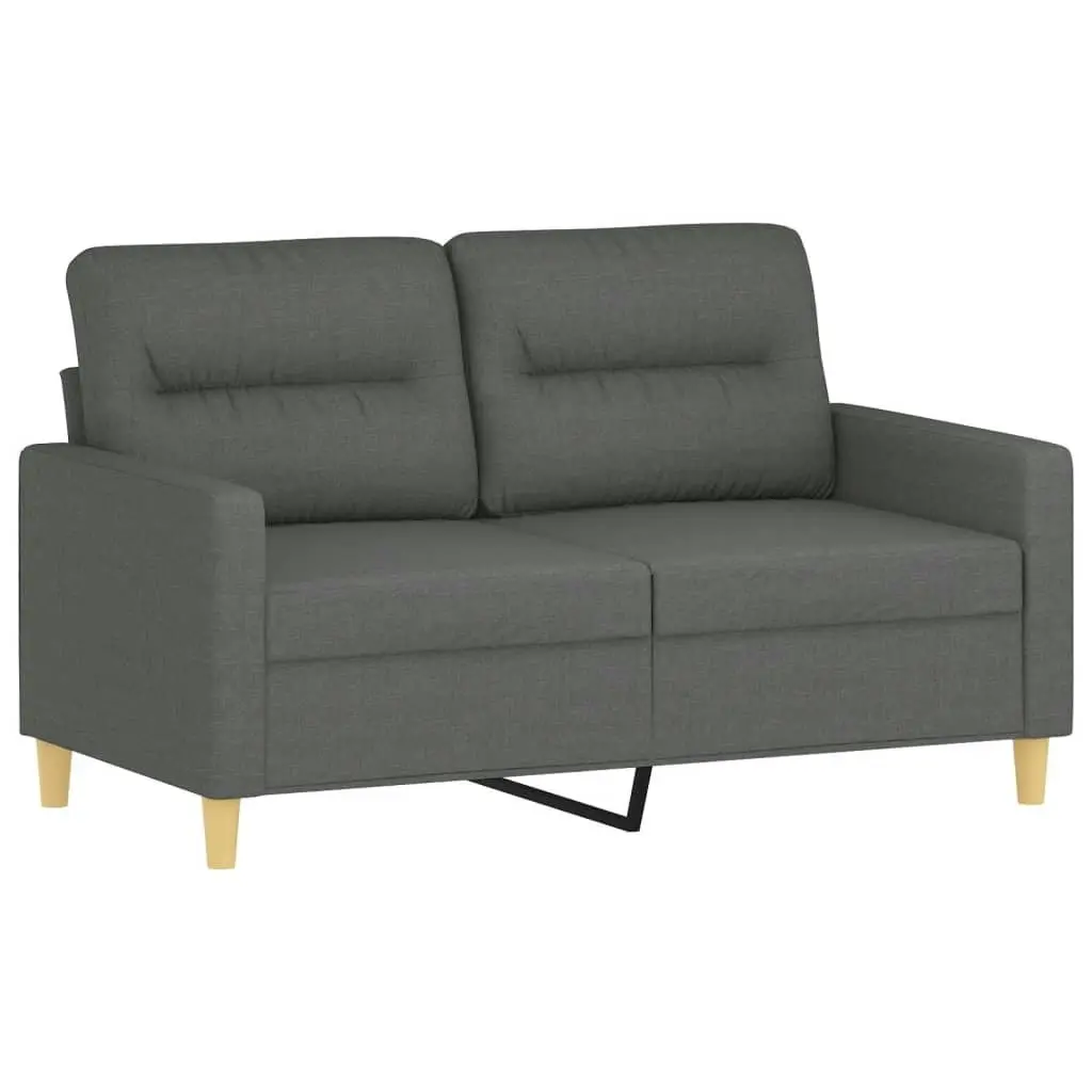 2-Seater Sofa Dark Grey 120 cm Fabric 359228