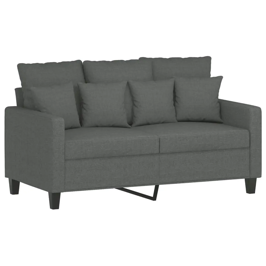 2-Seater Sofa Dark Grey 120 cm Fabric 359260