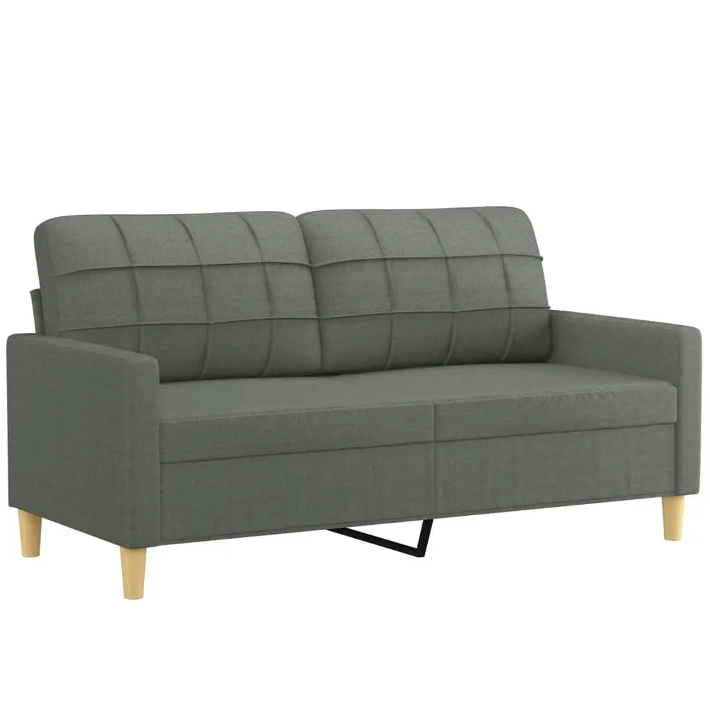 2-Seater Sofa Dark Grey 140 cm Fabric 359092