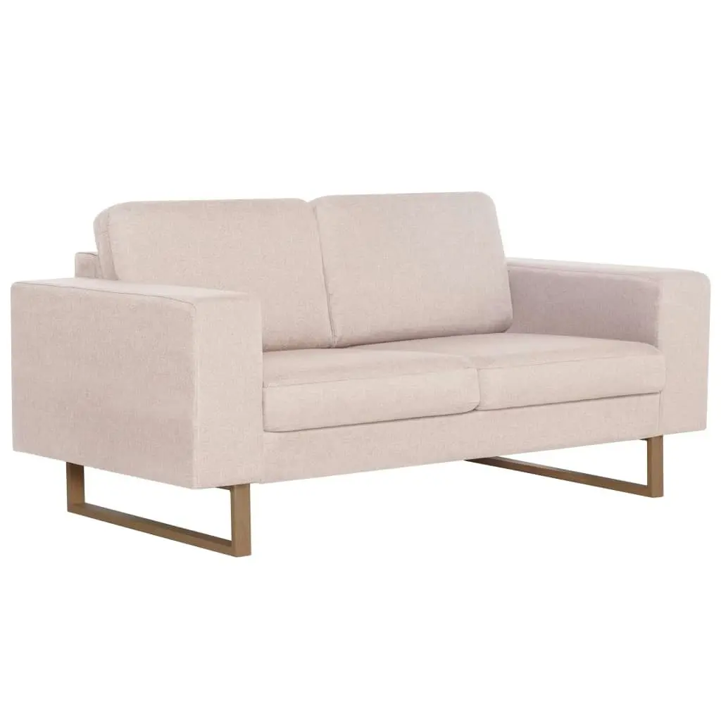 2-Seater Sofa Fabric Cream 281381