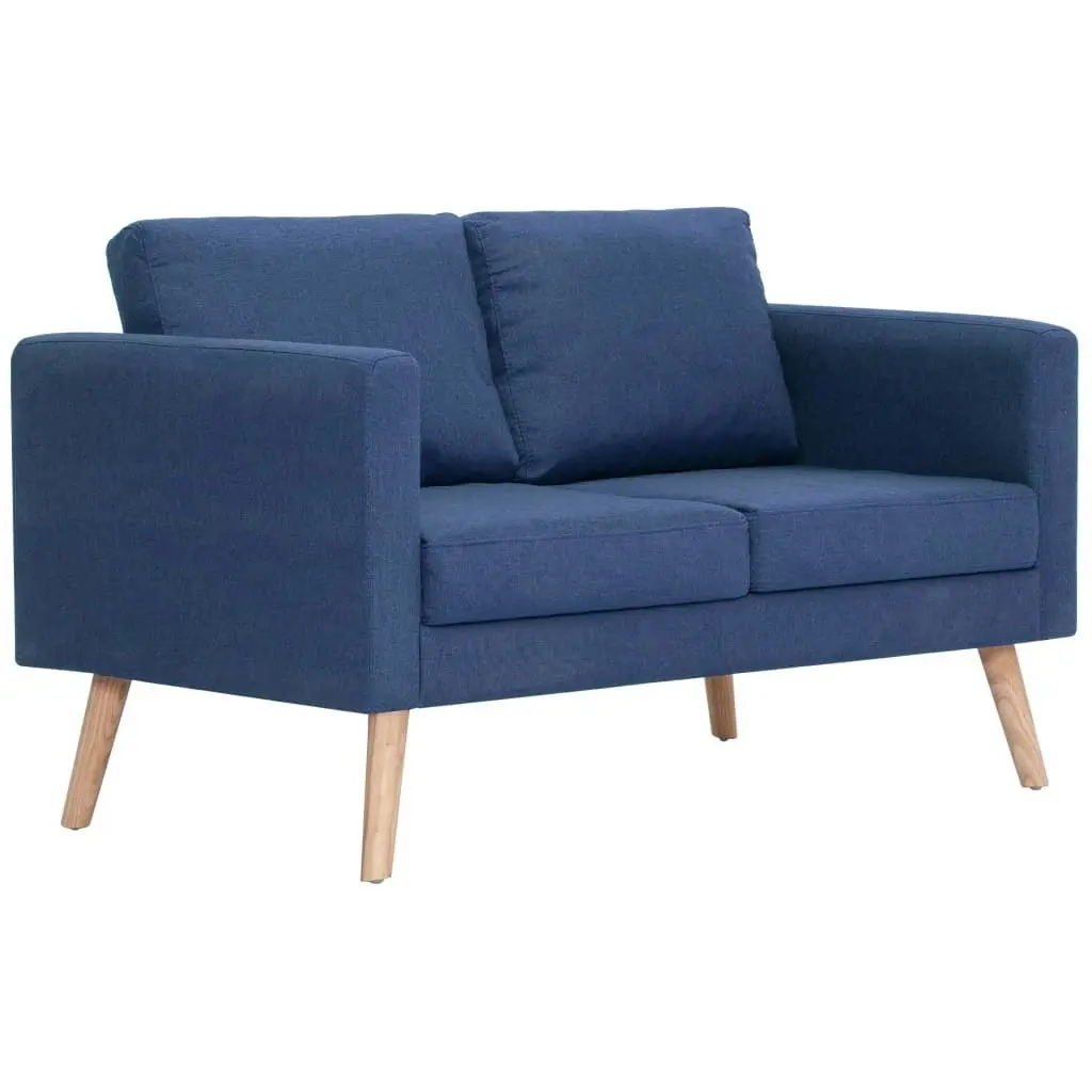 2-Seater Sofa Fabric Blue 281355