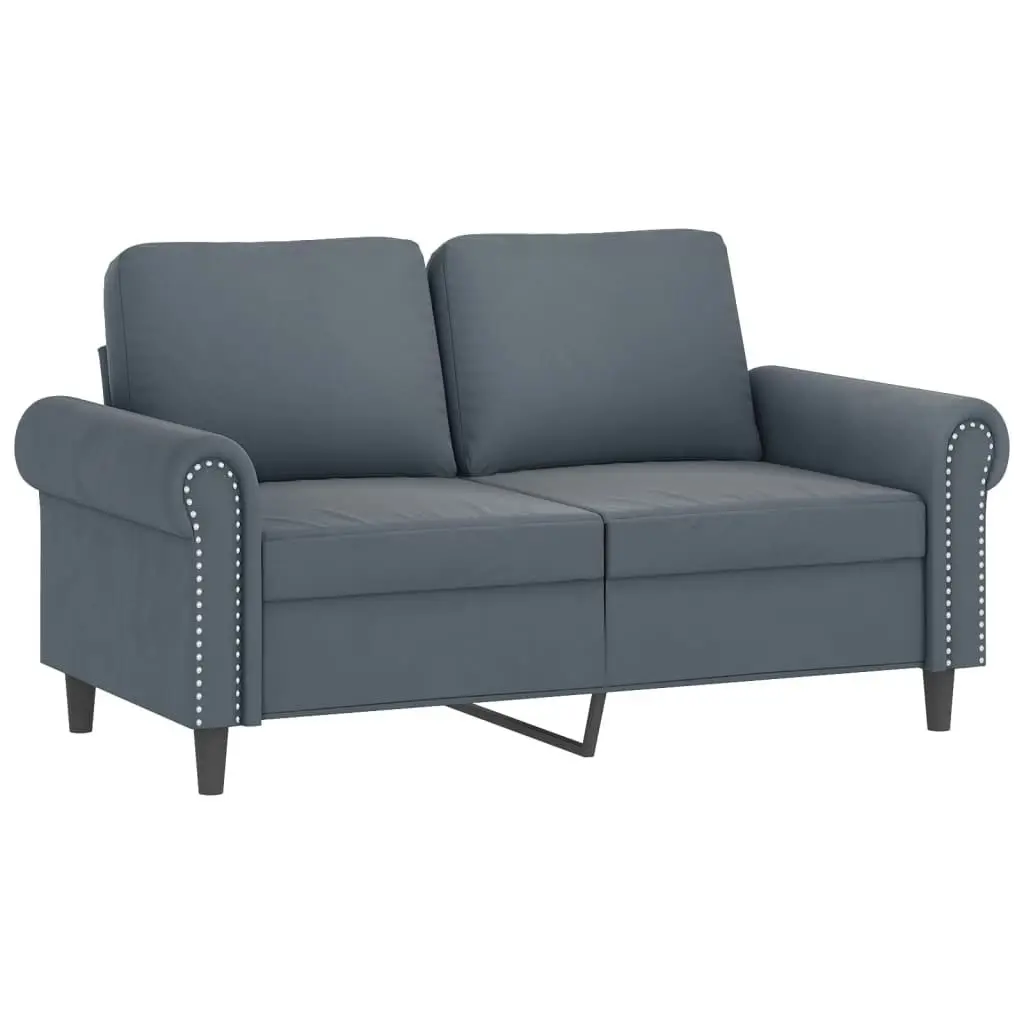 2-Seater Sofa Dark Grey 120 cm Velvet 359520