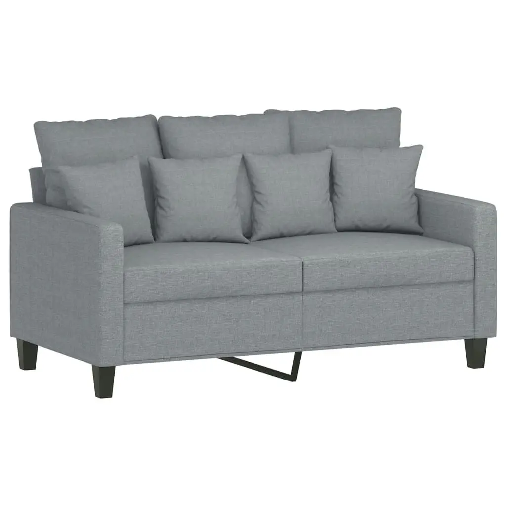 2-Seater Sofa Light Grey 120 cm Fabric 359259