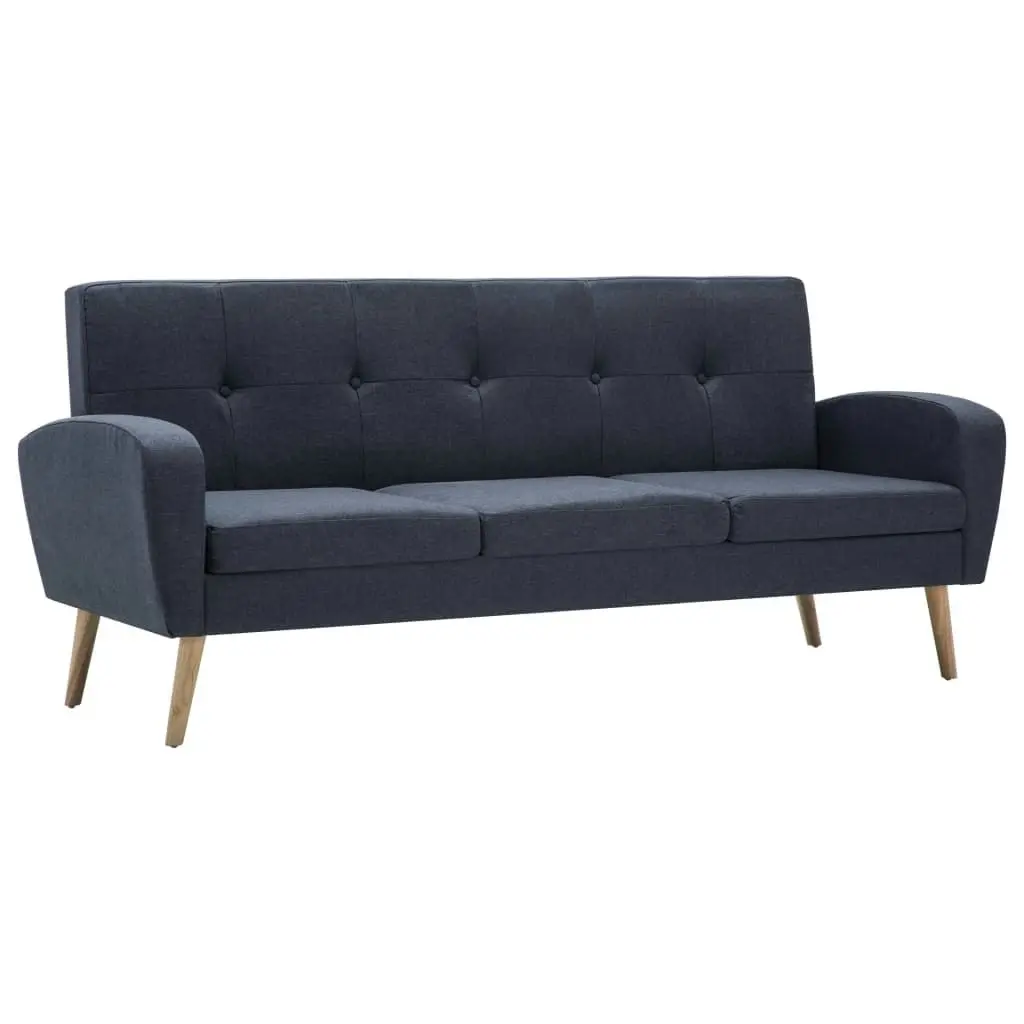 3-Seater Sofa Fabric Dark Grey 246990