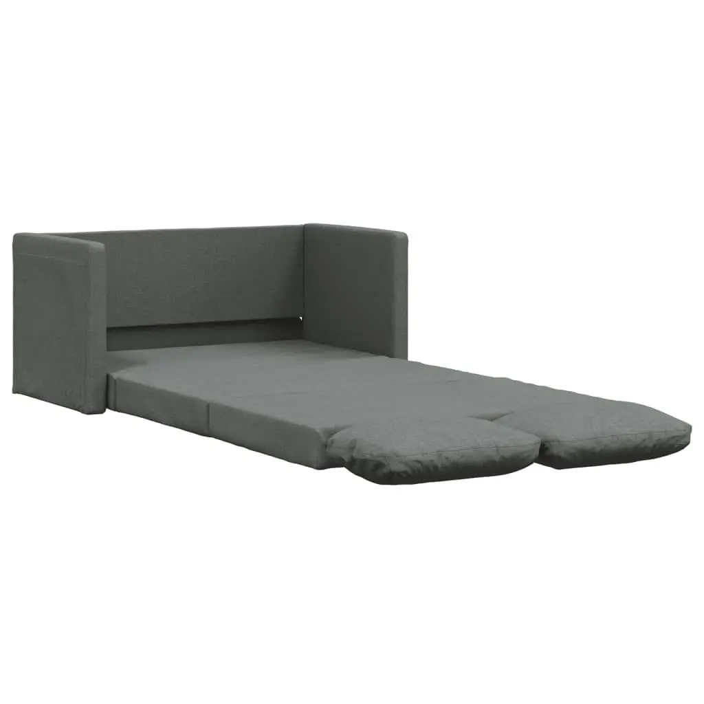 Floor Sofa Bed 2-in-1 Dark Grey 112x174x55 cm Fabric 353965