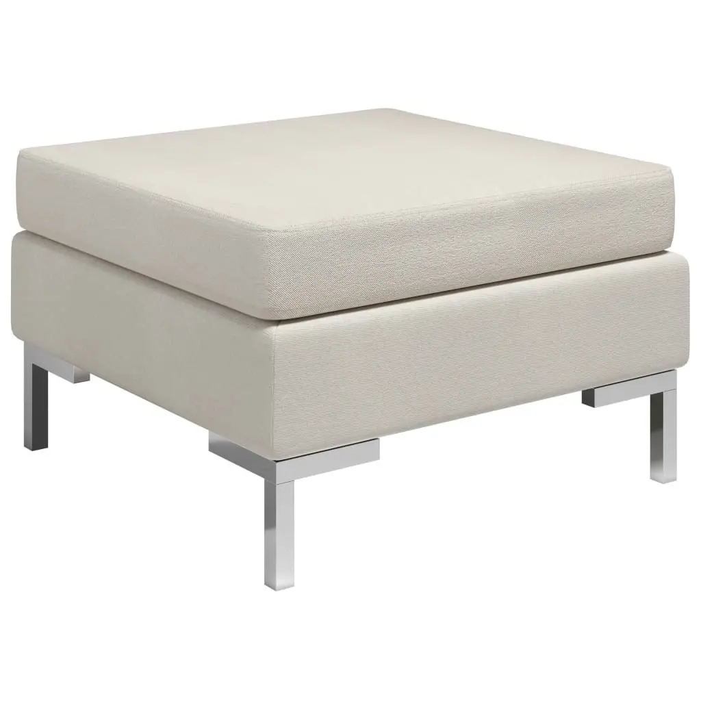 Sectional Footrest with Cushion Farbic Cream 286992