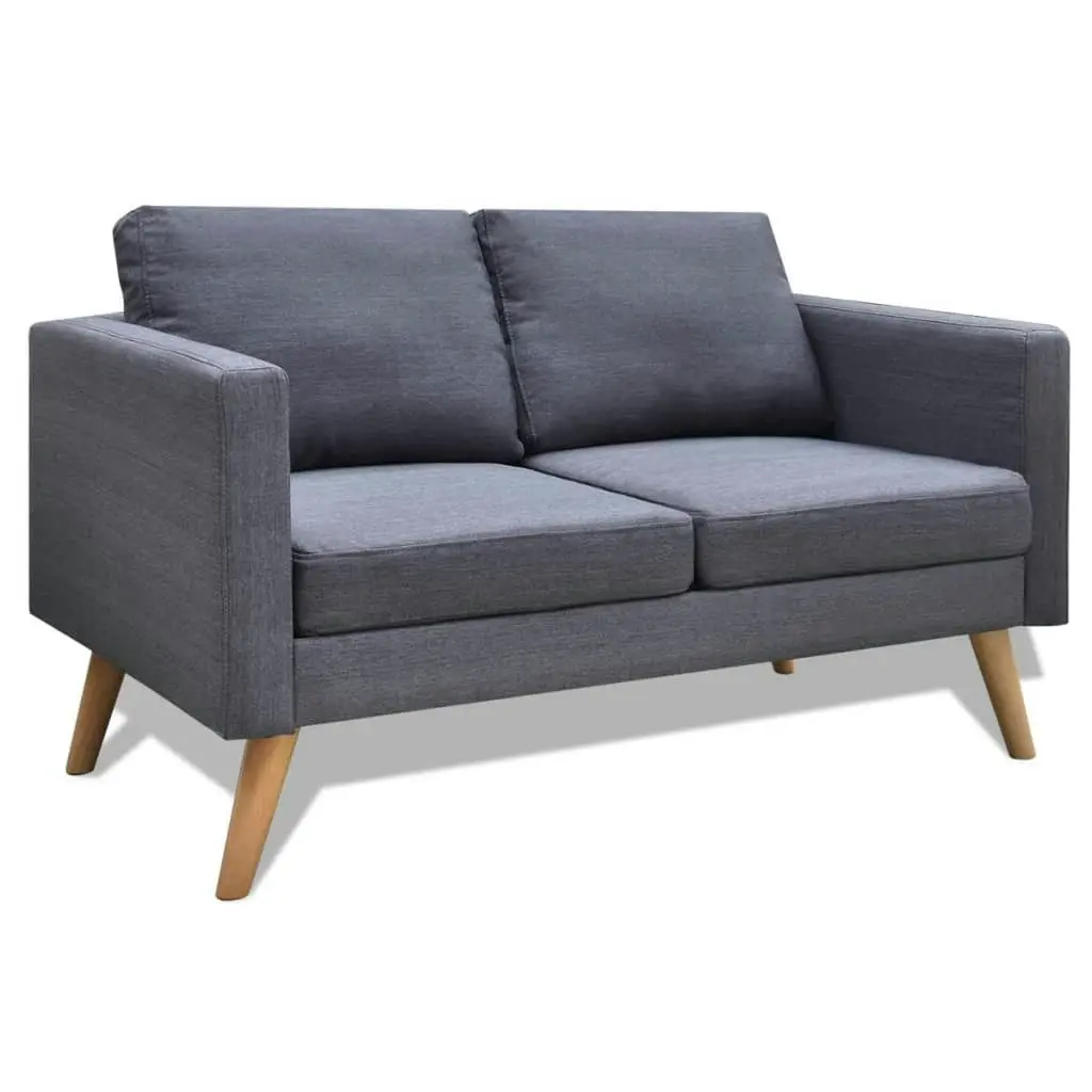 Sofa 2-Seater Fabric Dark Grey 242220