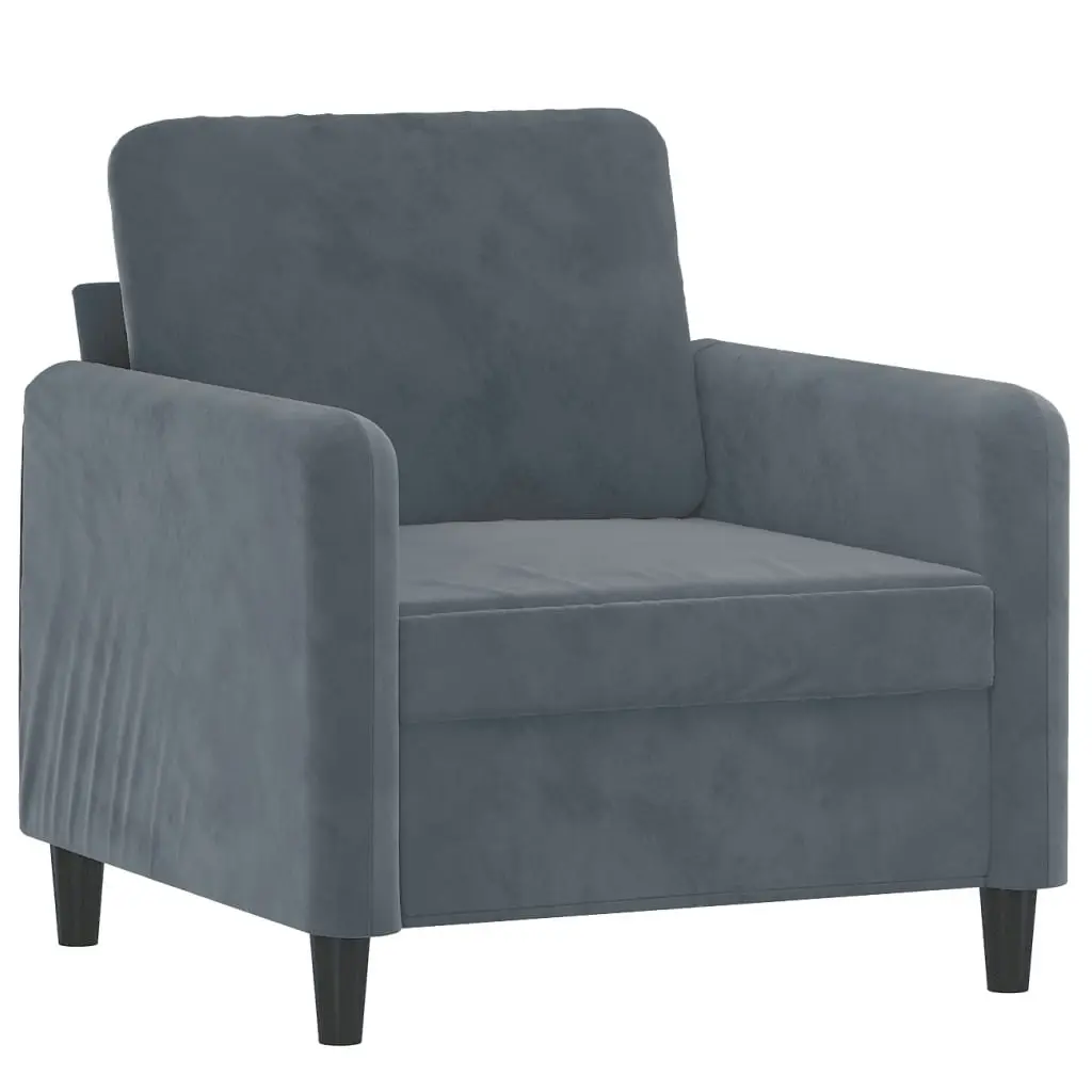 Sofa Chair Dark Grey 60 cm Velvet 359423