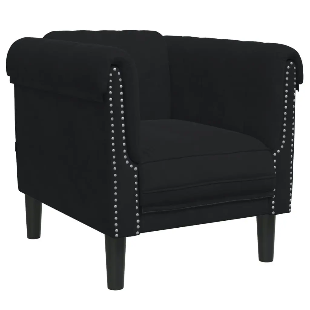 Sofa Chair Black Velvet 372570