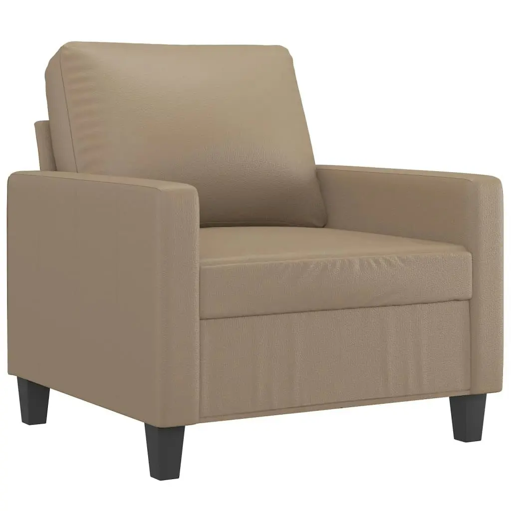 Sofa Chair Cappuccino 60 cm Faux Leather 359131