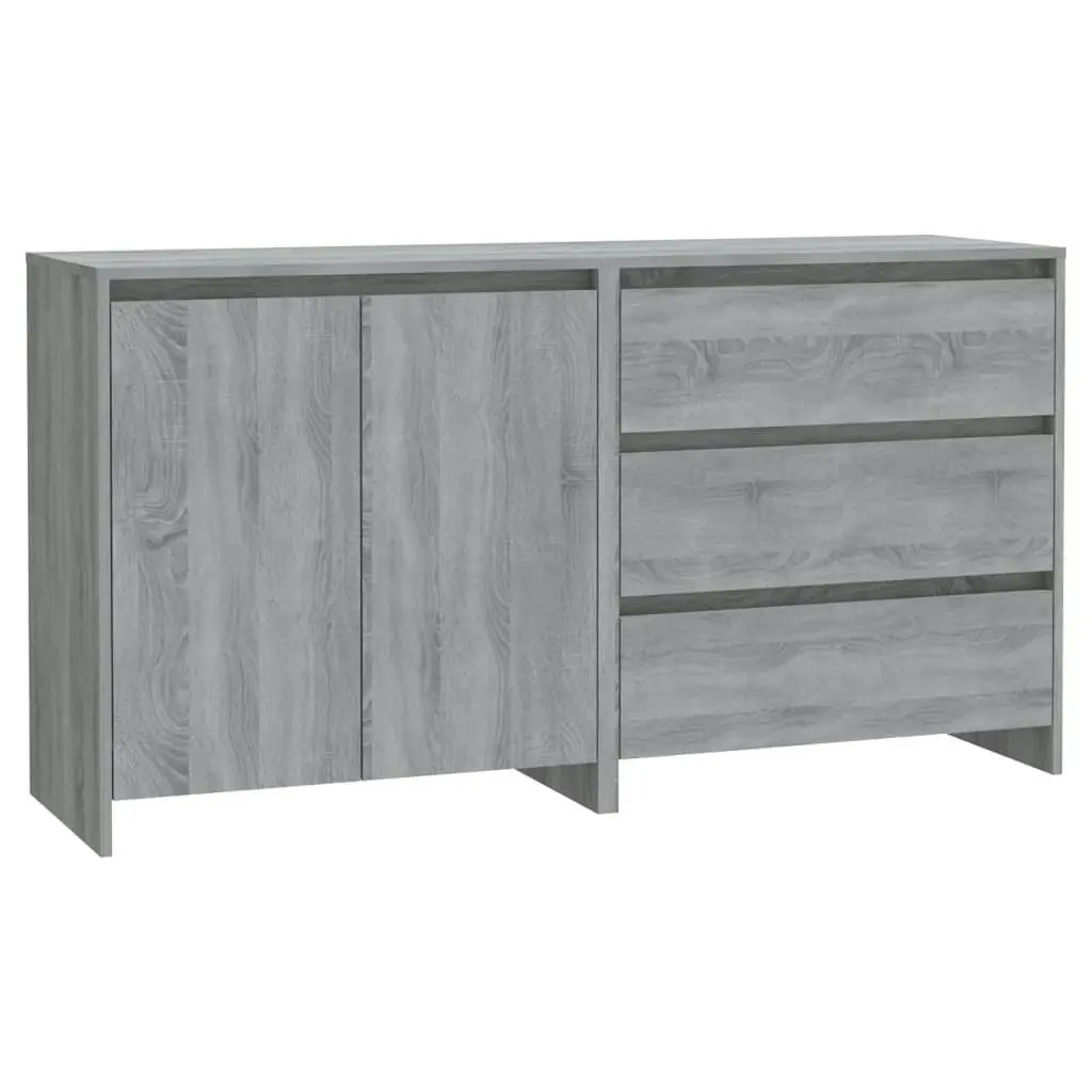 2 Piece Sideboard Grey Sonoma Engineered Wood 3098063