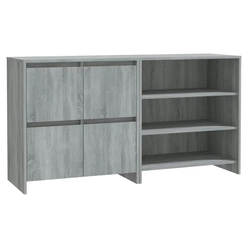 2 Piece Sideboard Grey Sonoma Engineered Wood 3098087