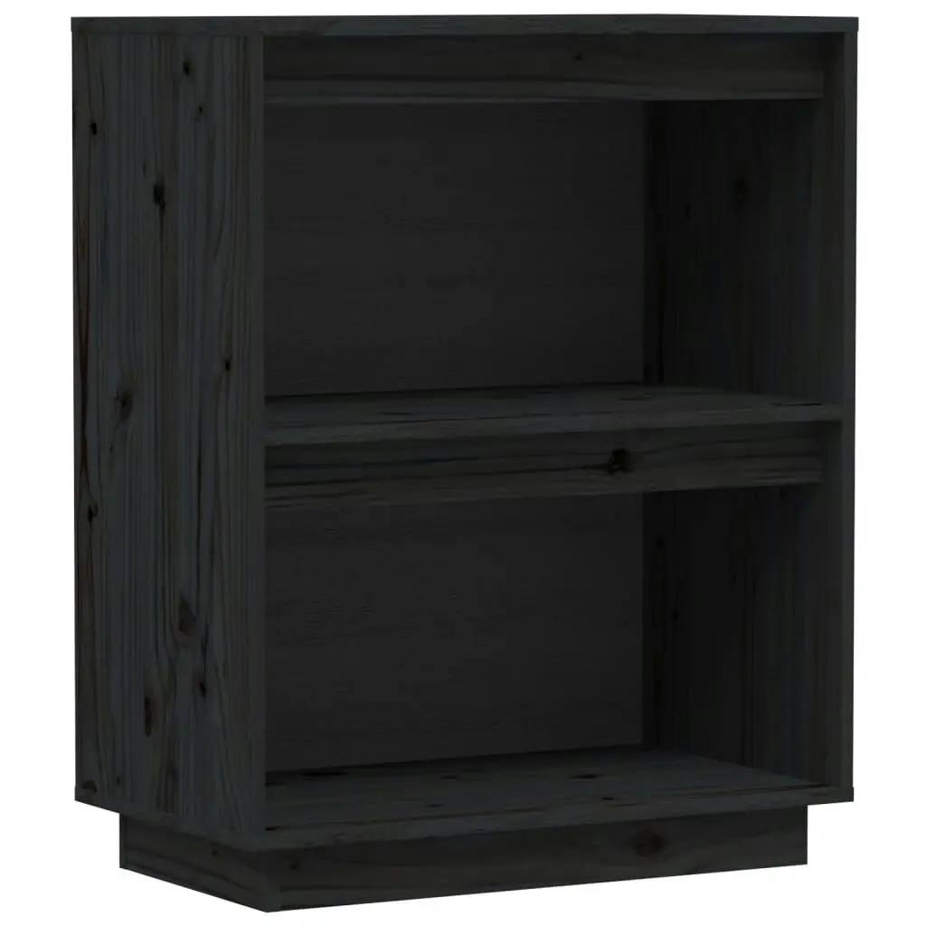 Console Cabinet Black 60x34x75 cm Solid Wood Pine 813823