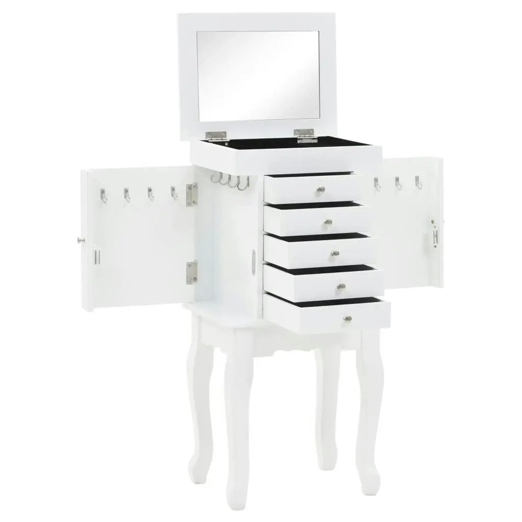 Free Standing Jewelery Cabinet White 246960