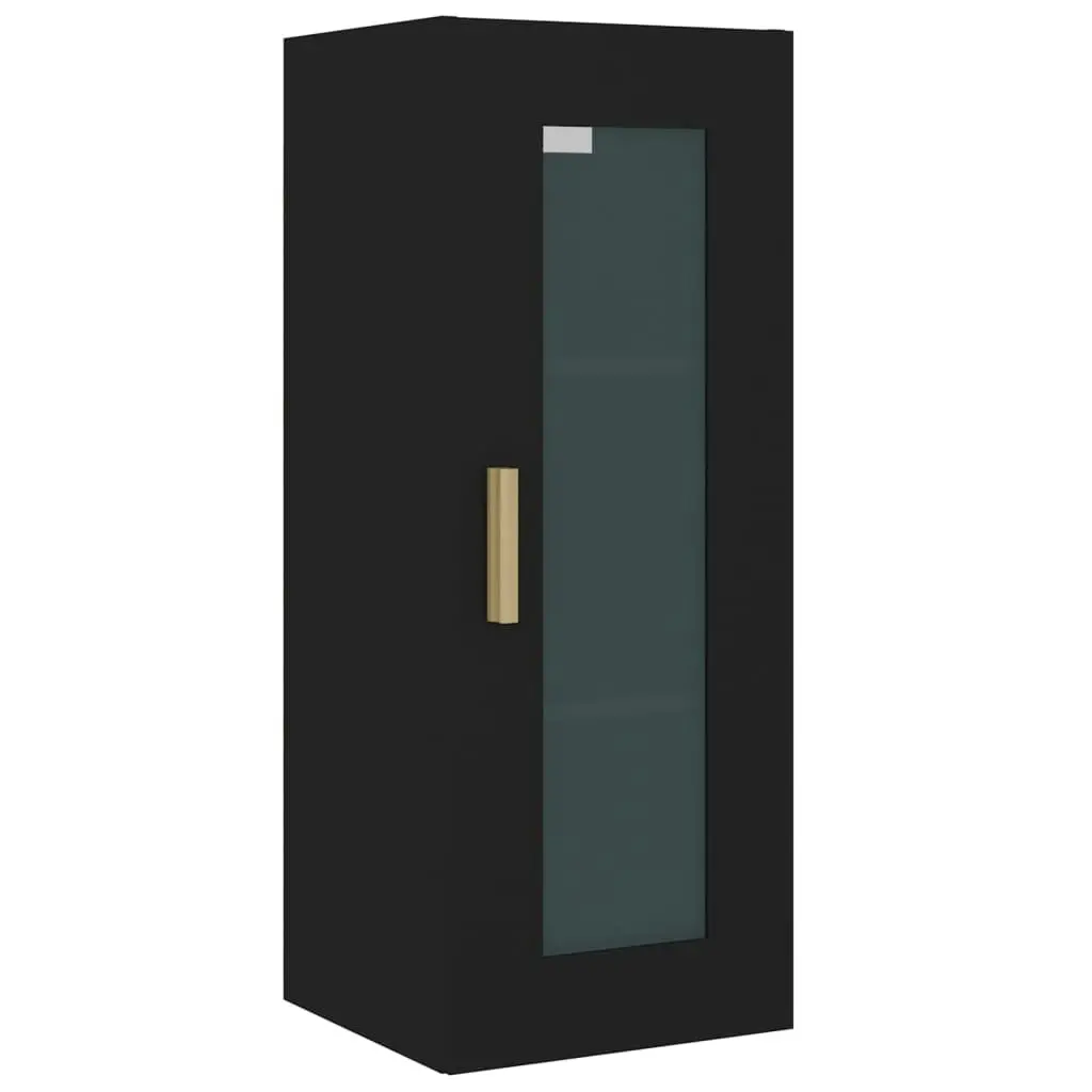 Hanging Wall Cabinet Black 34.5x34x90 cm 812448