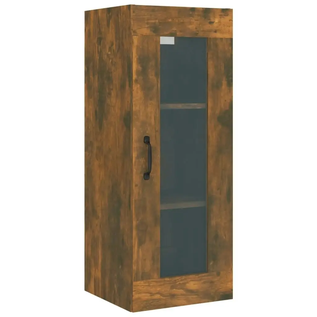 Hanging Wall Cabinet Smoked Oak 34.5x34x90 cm 817447