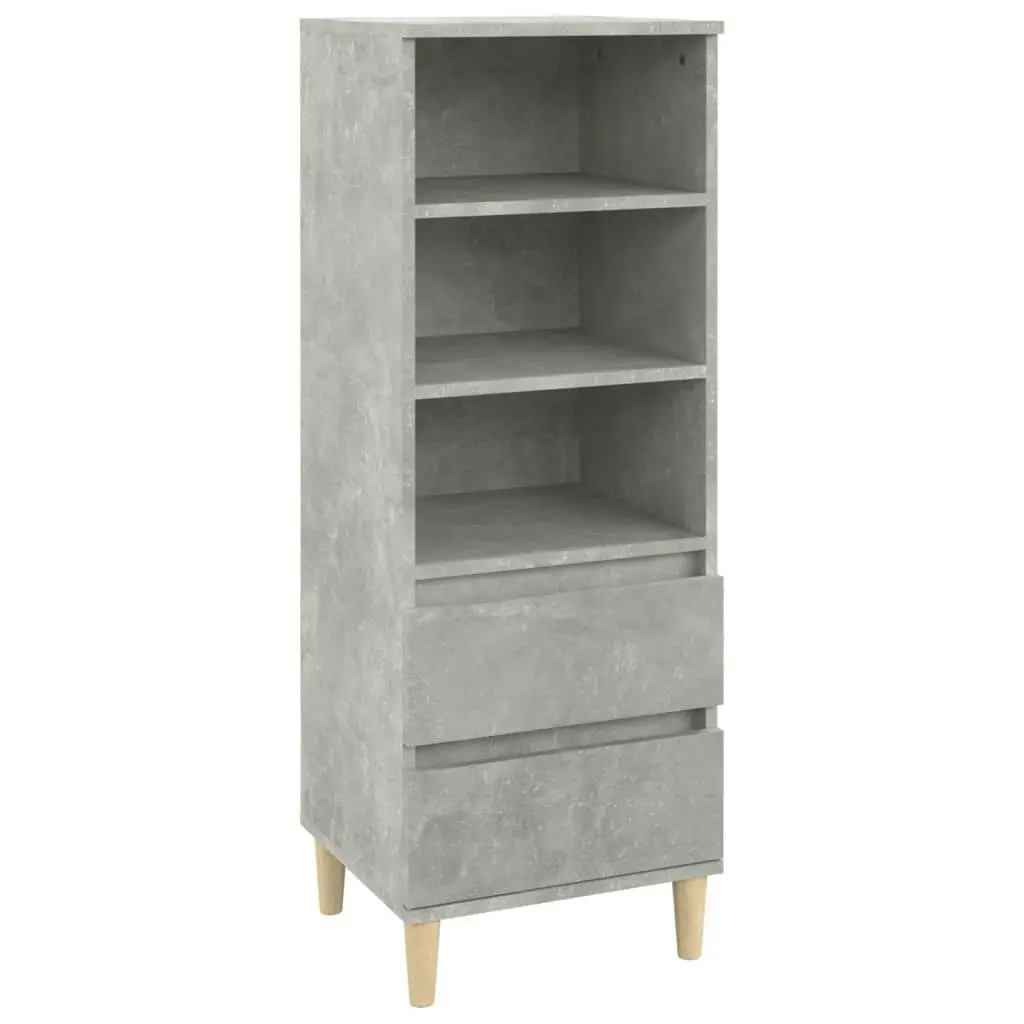 Highboard Concrete Grey 40x36x110 cm Engineered Wood 821240