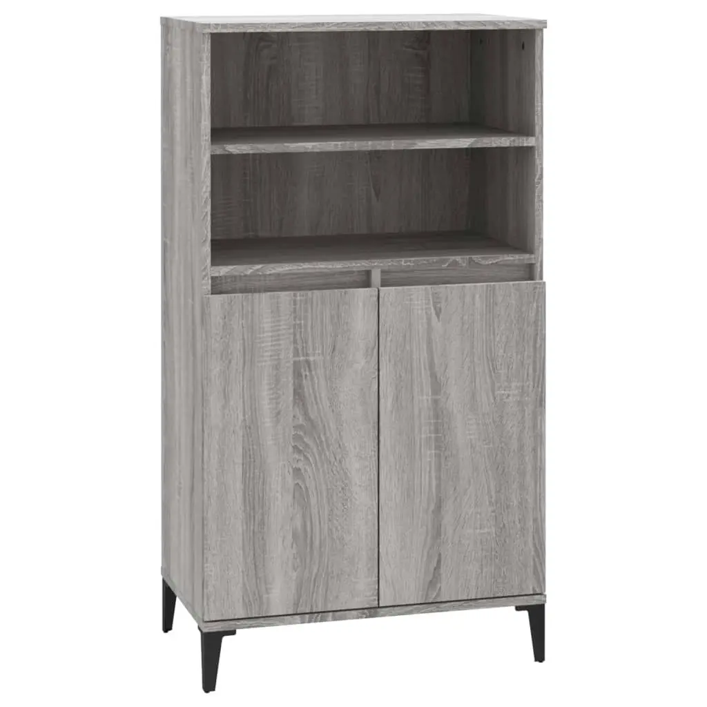 Highboard Grey Sonoma 60x36x110 cm Engineered Wood 821234