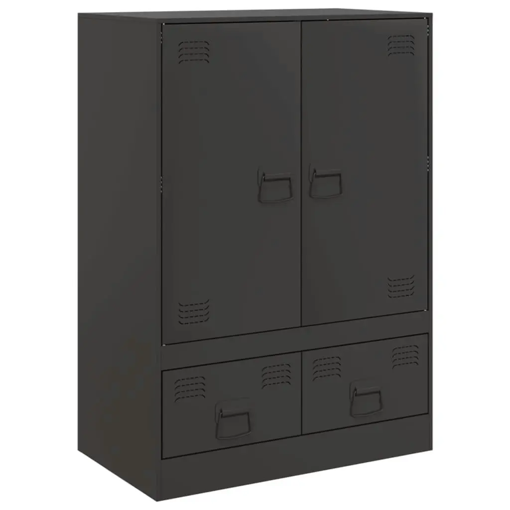 Highboard Black 67x39x95 cm Steel 841805