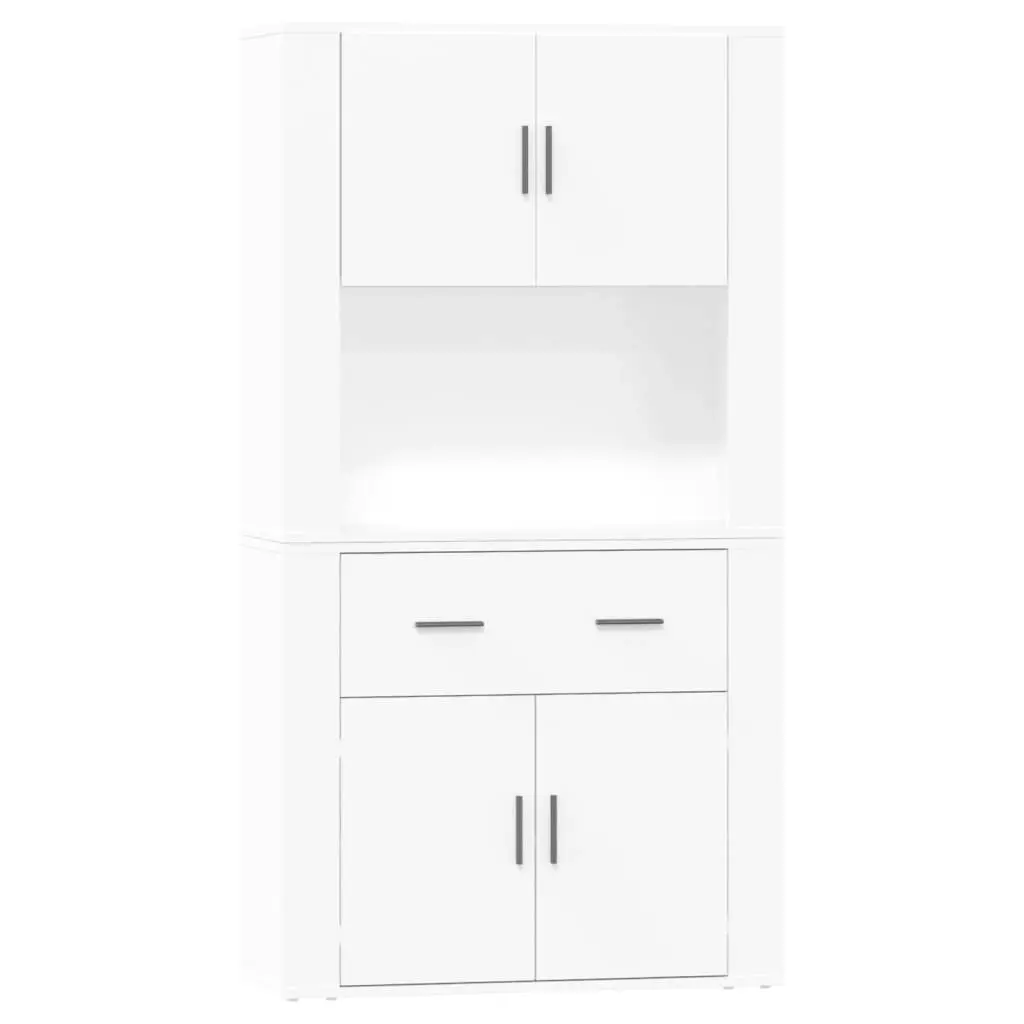 Highboard High Gloss White Engineered Wood 3185369