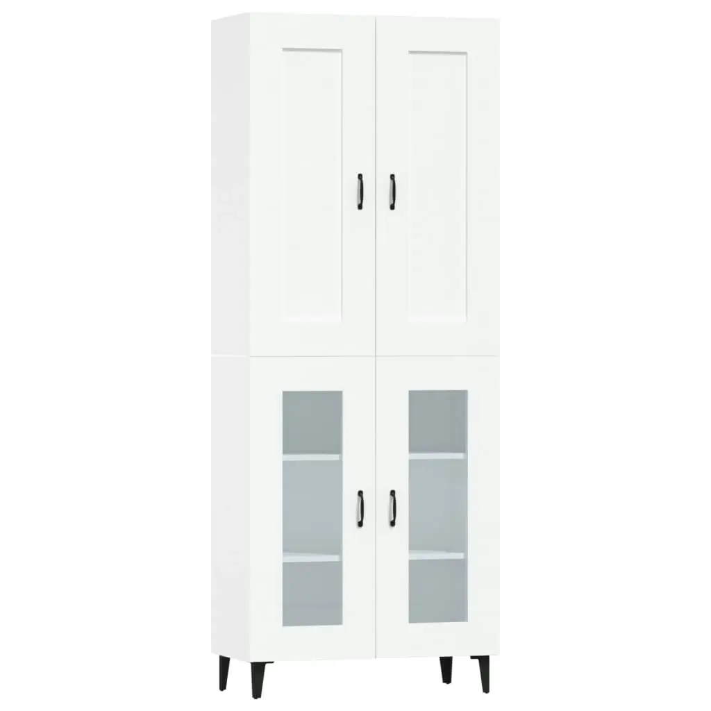 Highboard White 69.5x34x180 cm Engineered Wood 3114980