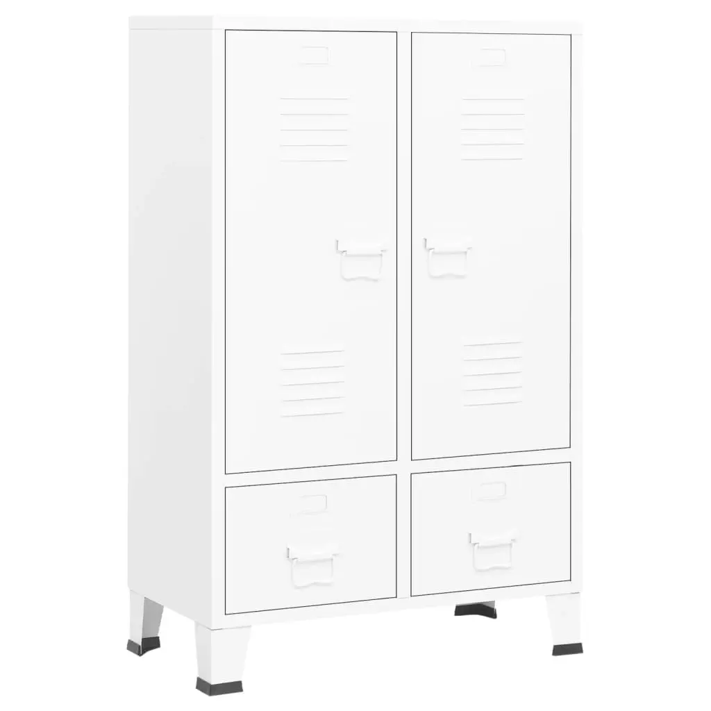 Industrial Wardrobe White 67x35x107 cm Steel 339611