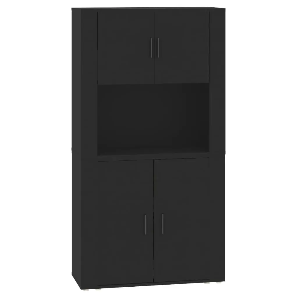 Highboard Black Engineered Wood 3185352