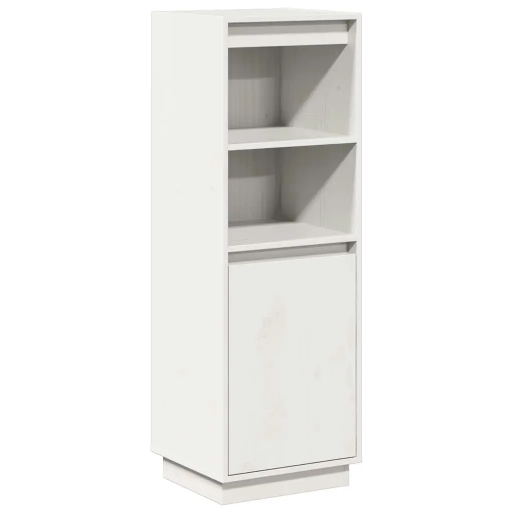 Highboard White 37x34x110 cm Solid Wood Pine 813516