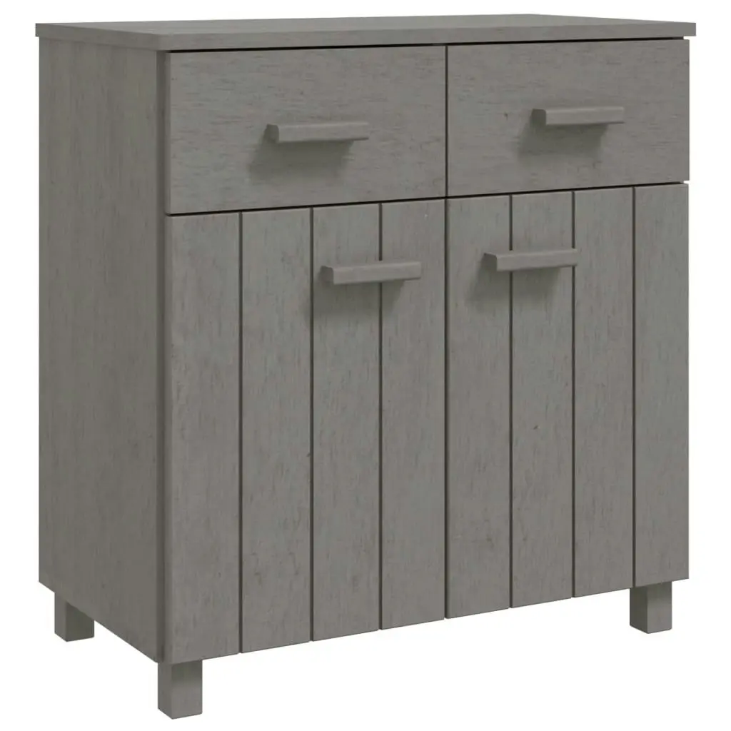 Sideboard "HAMAR" Light Grey 79x40x80 cm Solid Wood Pine 340439