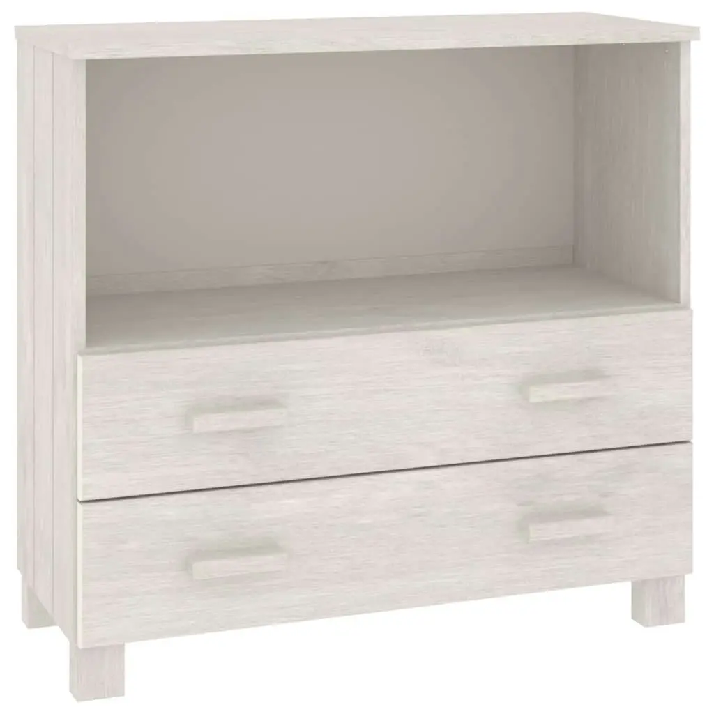 Sideboard "HAMAR" White 85x35x80 cm Solid Wood Pine 340497