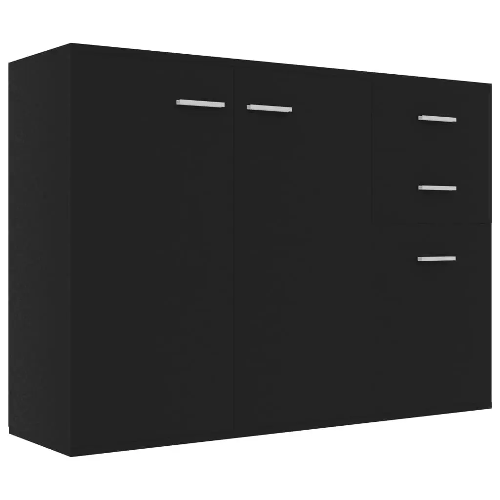 Sideboard Black 105x30x75 cm Engineered Wood 800694