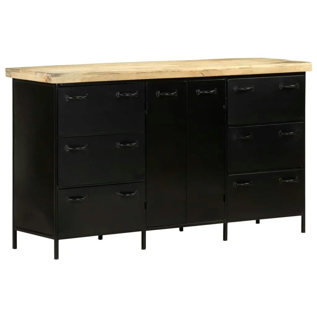 Sideboard 140x38x76 cm Rough Mango Wood 323574