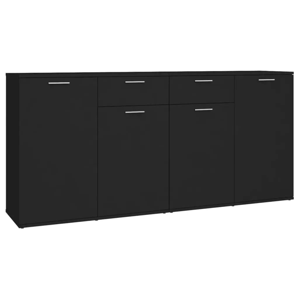 Sideboard Black 160x36x75 cm Engineered Wood 3074928