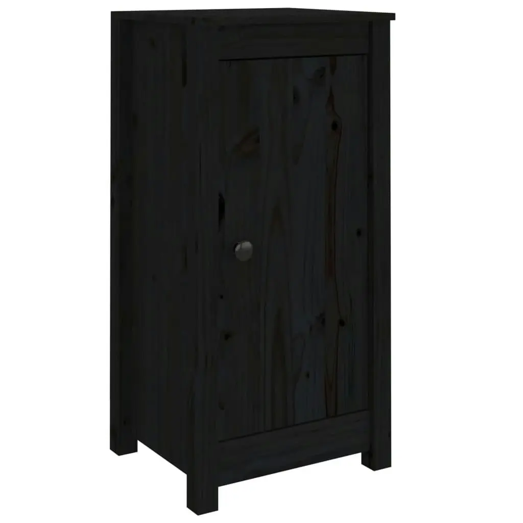 Sideboard Black 39x35x80 cm Solid Wood Pine 813732