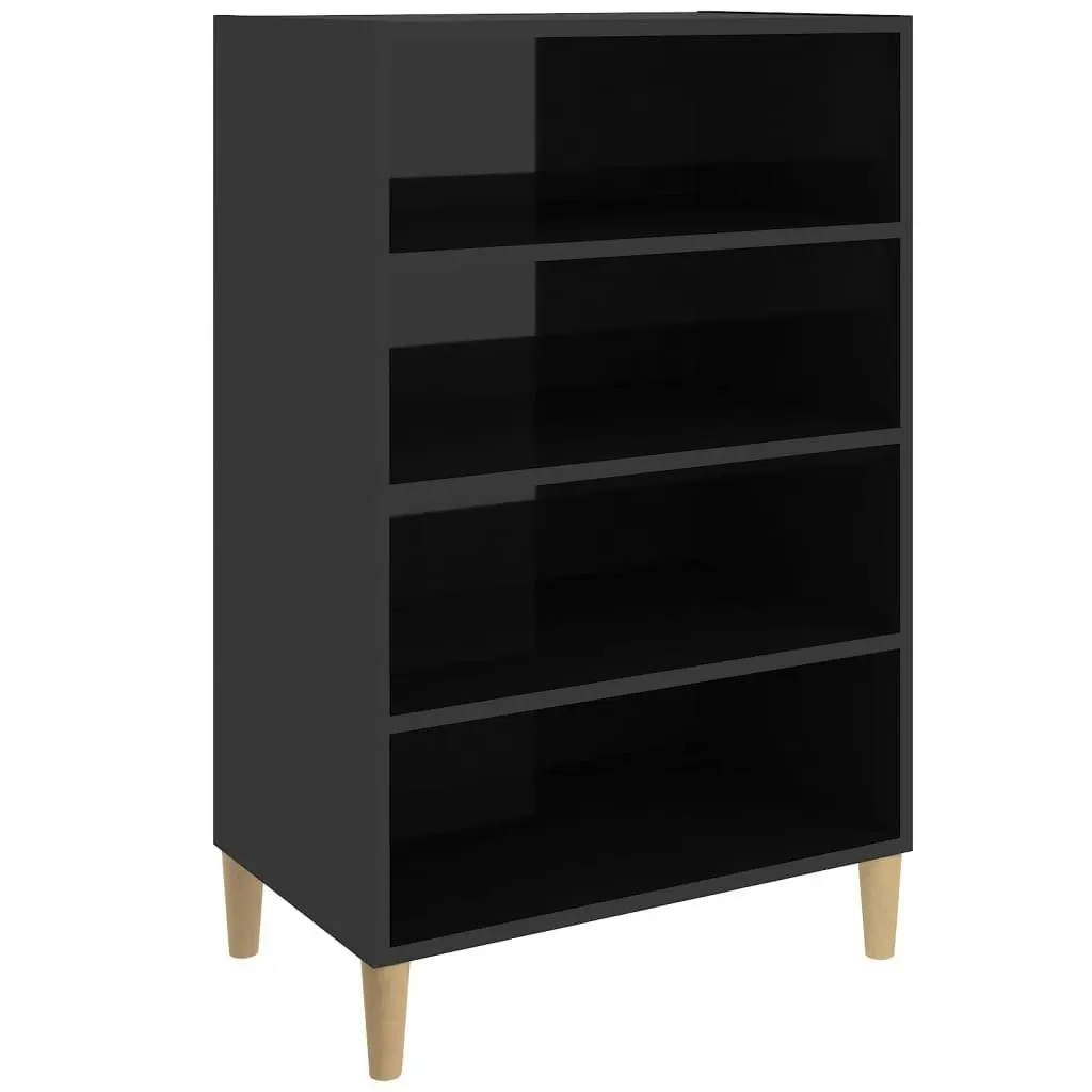 Sideboard High Gloss Black 57x35x90 cm Engineered Wood 806128