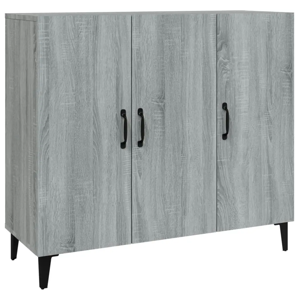 Sideboard Grey Sonoma 90x34x80 cm Engineered Wood 817463