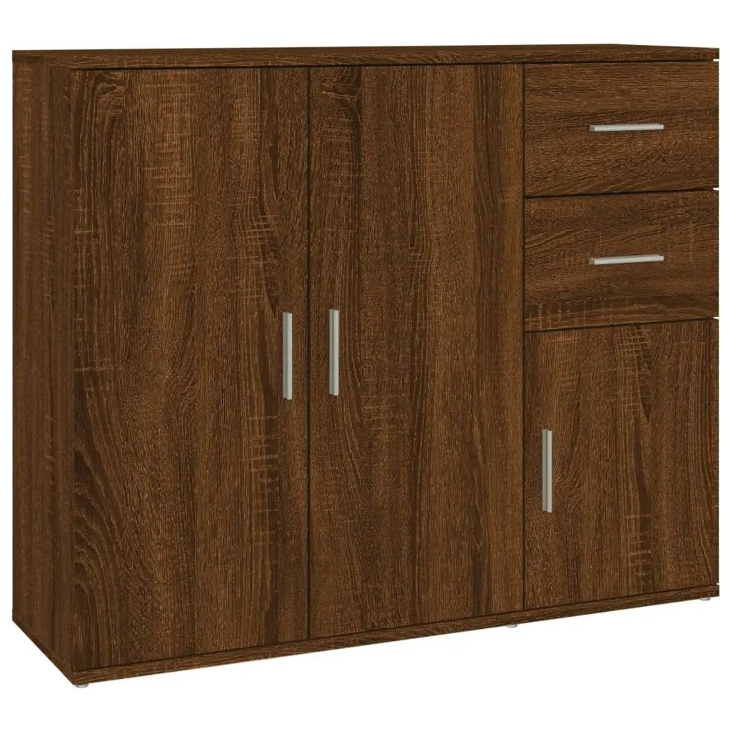 Sideboard Brown Oak 91x29.5x75 cm Engineered Wood 823276