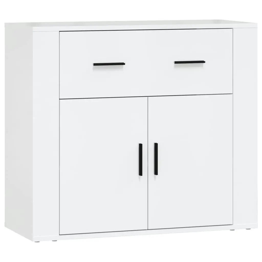 Sideboard High Gloss White 80x33x70 cm Engineered Wood 816570