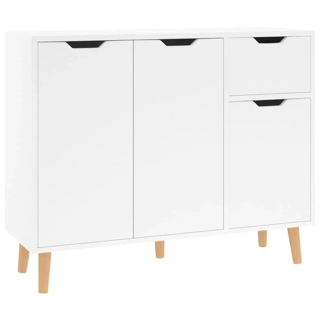 Sideboard High Gloss White 90x30x72 cm Engineered Wood 326819