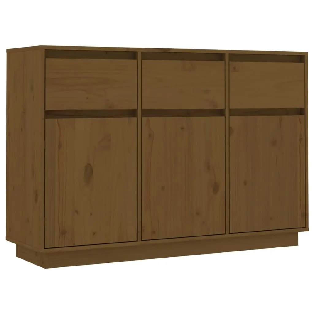 Sideboard Honey Brown 110x34x75 cm Solid Wood Pine 813817