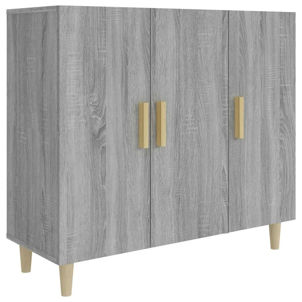 Sideboard Grey Sonoma 90x34x80 cm Engineered Wood 817460