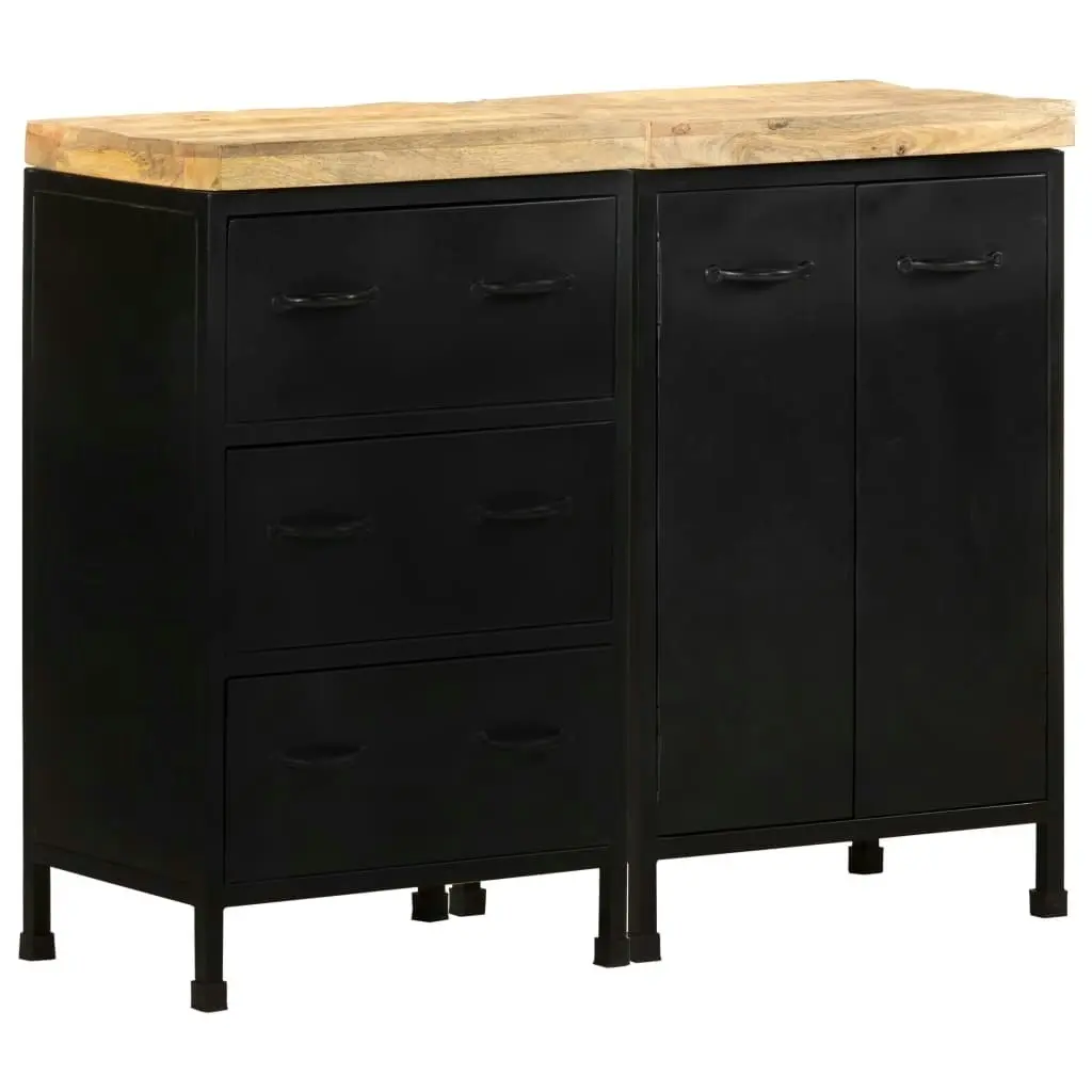 Sideboard with 3 Drawers and 2 Doors Rough Mango Wood 3074903