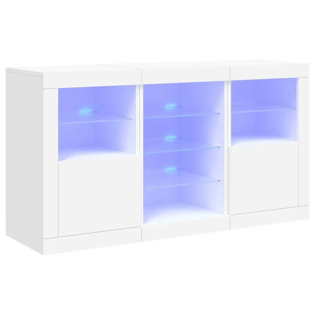 Sideboard with LED Lights White 123x37x67 cm 3209079