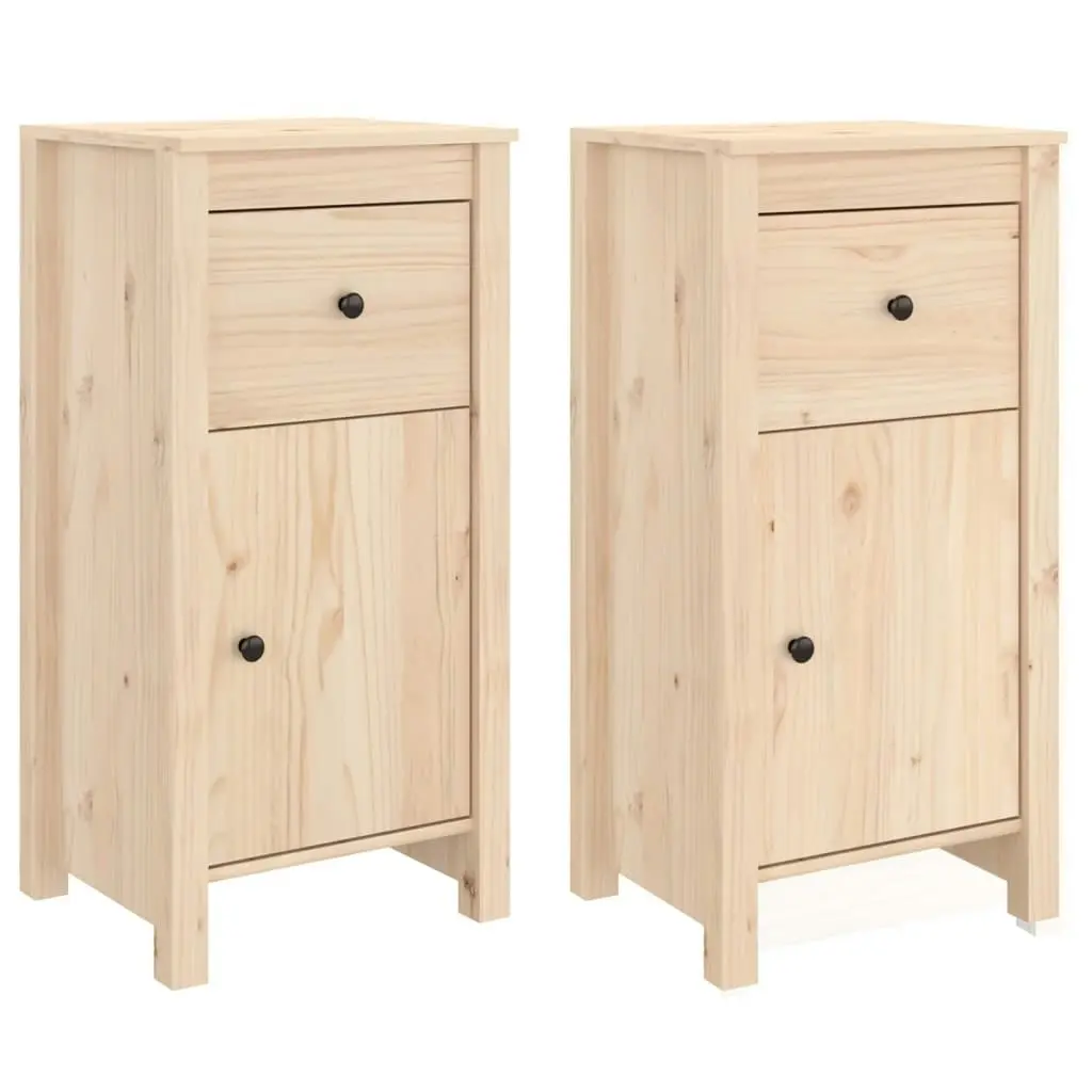 Sideboards 2 pcs 40x35x80 cm Solid Wood Pine 813755