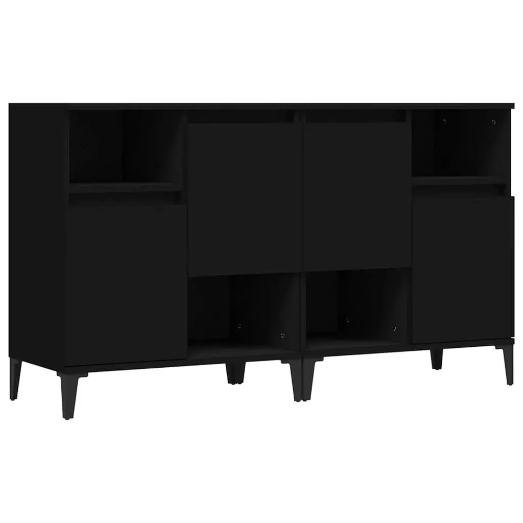 Sideboards 2 pcs Black 60x35x70 cm Engineered Wood 3185728