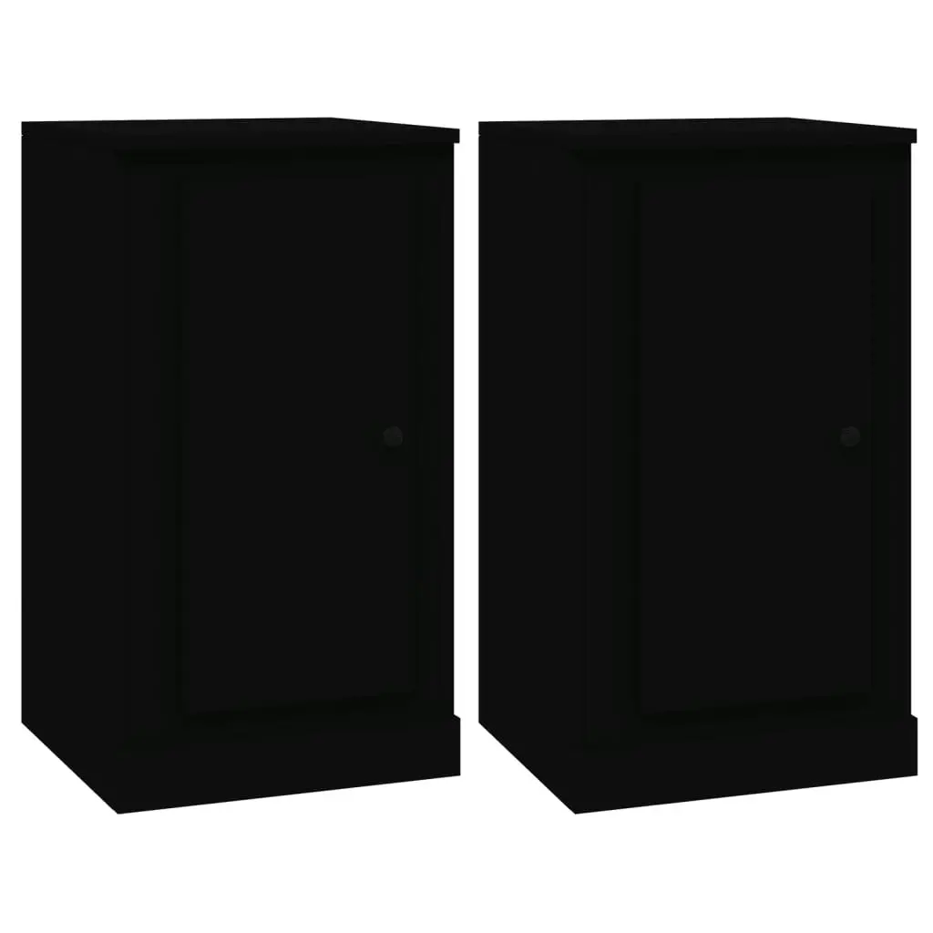 Sideboards 2 pcs Black 37.5x35.5x67.5 cm Engineered Wood 816203