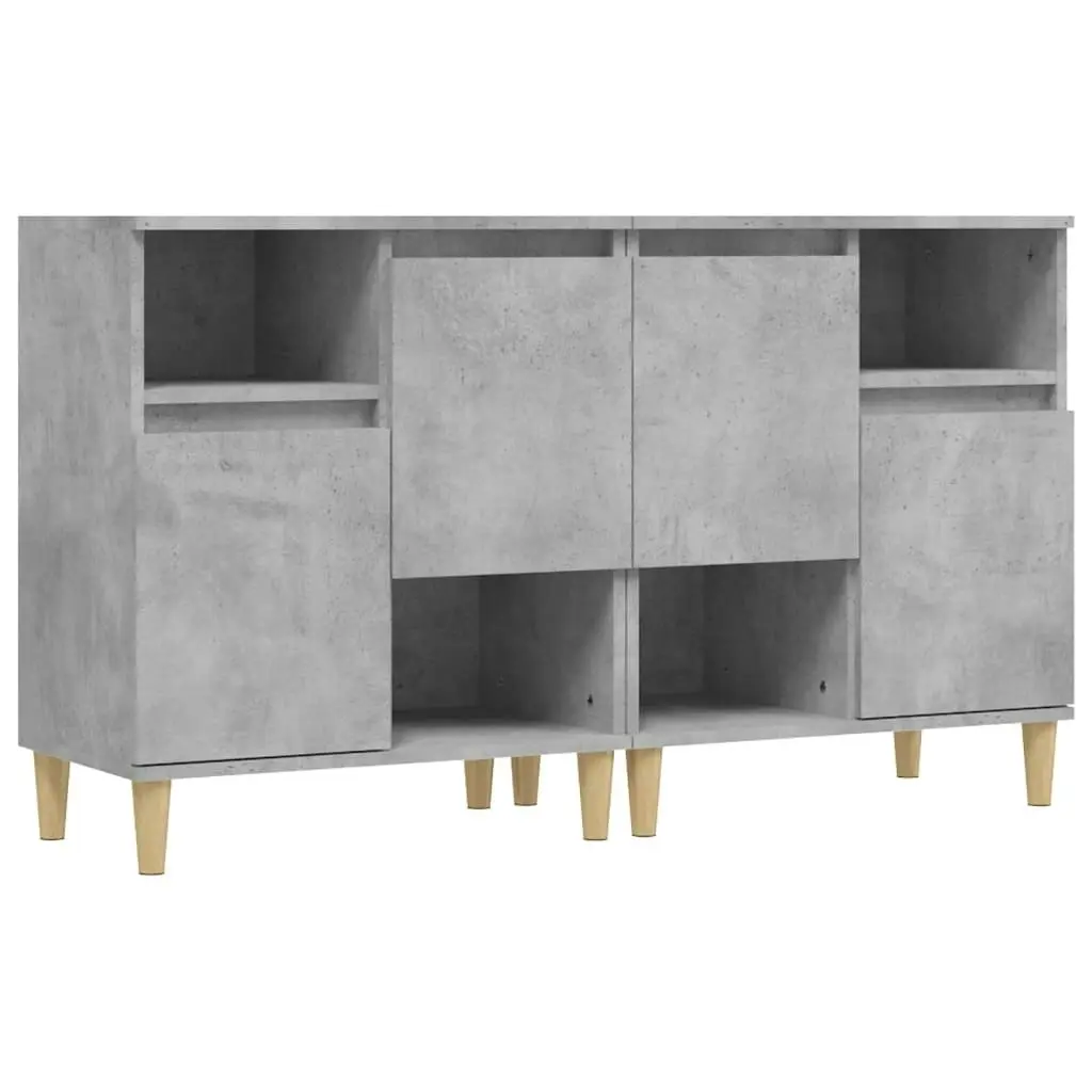 Sideboards 2 pcs Concrete Grey 60x35x70 cm Engineered Wood 3185723