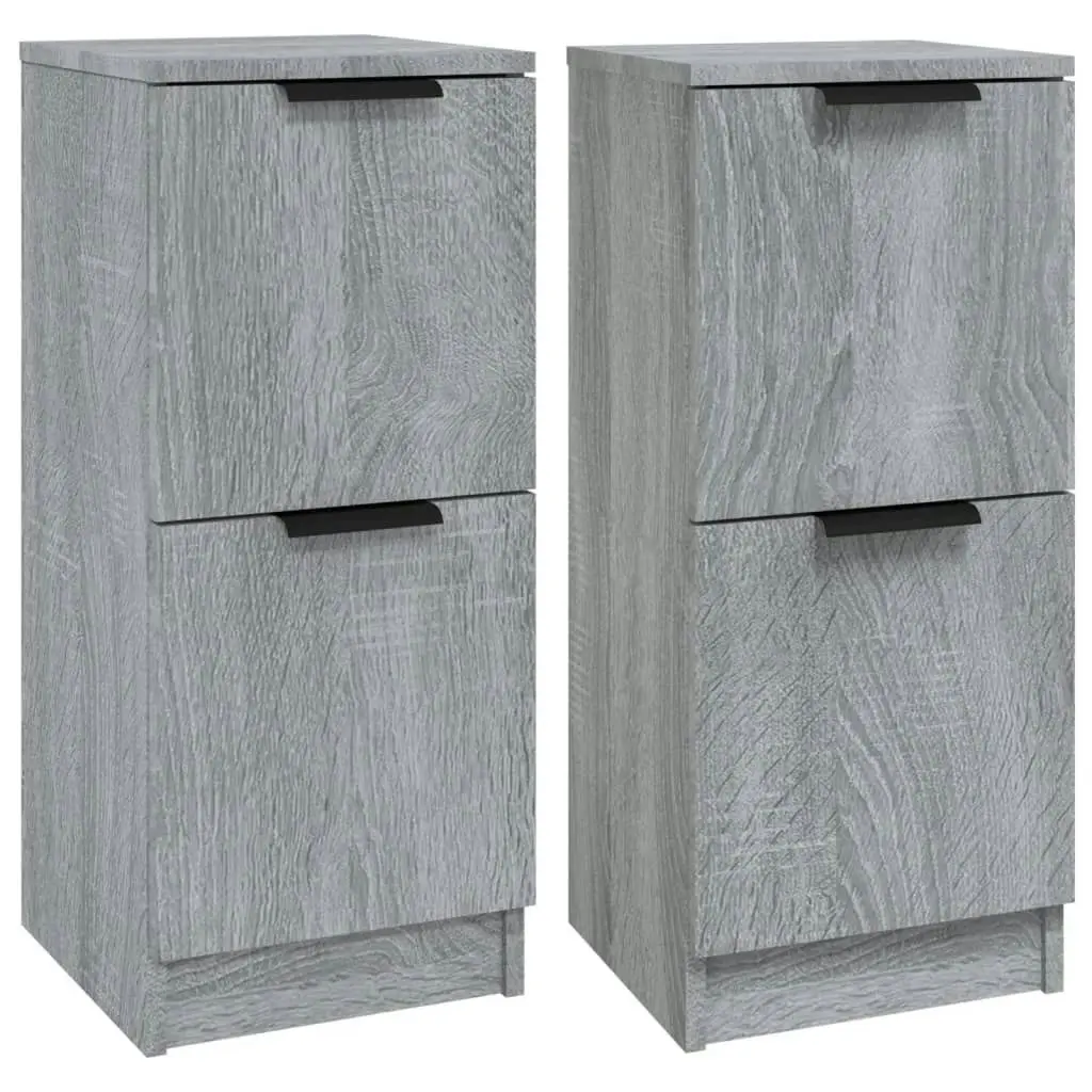 Sideboards 2 pcs Grey Sonoma 30x30x70 cm Engineered Wood 817021