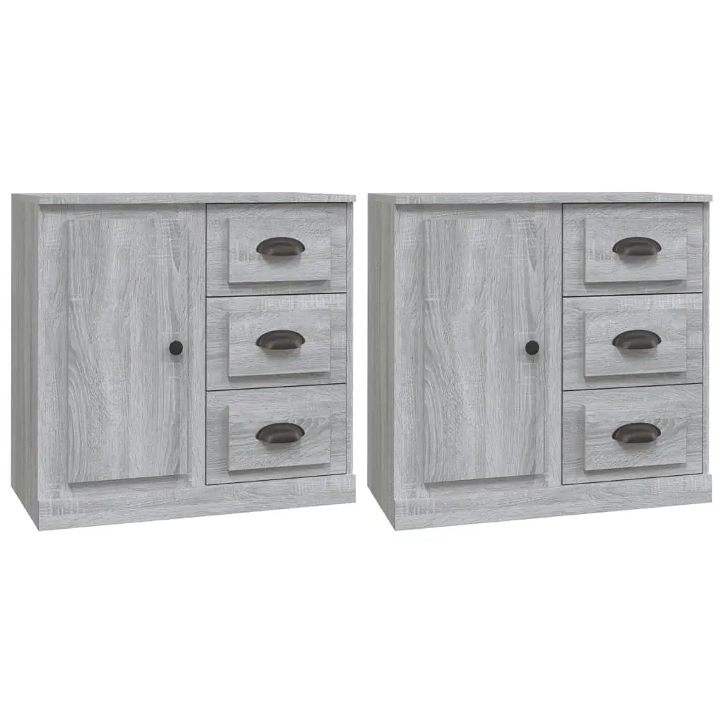 Sideboards 2 pcs Grey Sonoma Engineered Wood 3185229