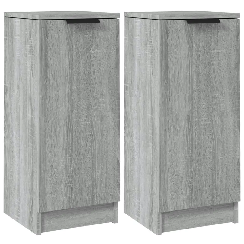 Sideboards 2 pcs Grey Sonoma 30x30x70 cm Engineered Wood 817009